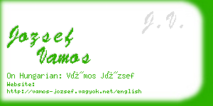 jozsef vamos business card
